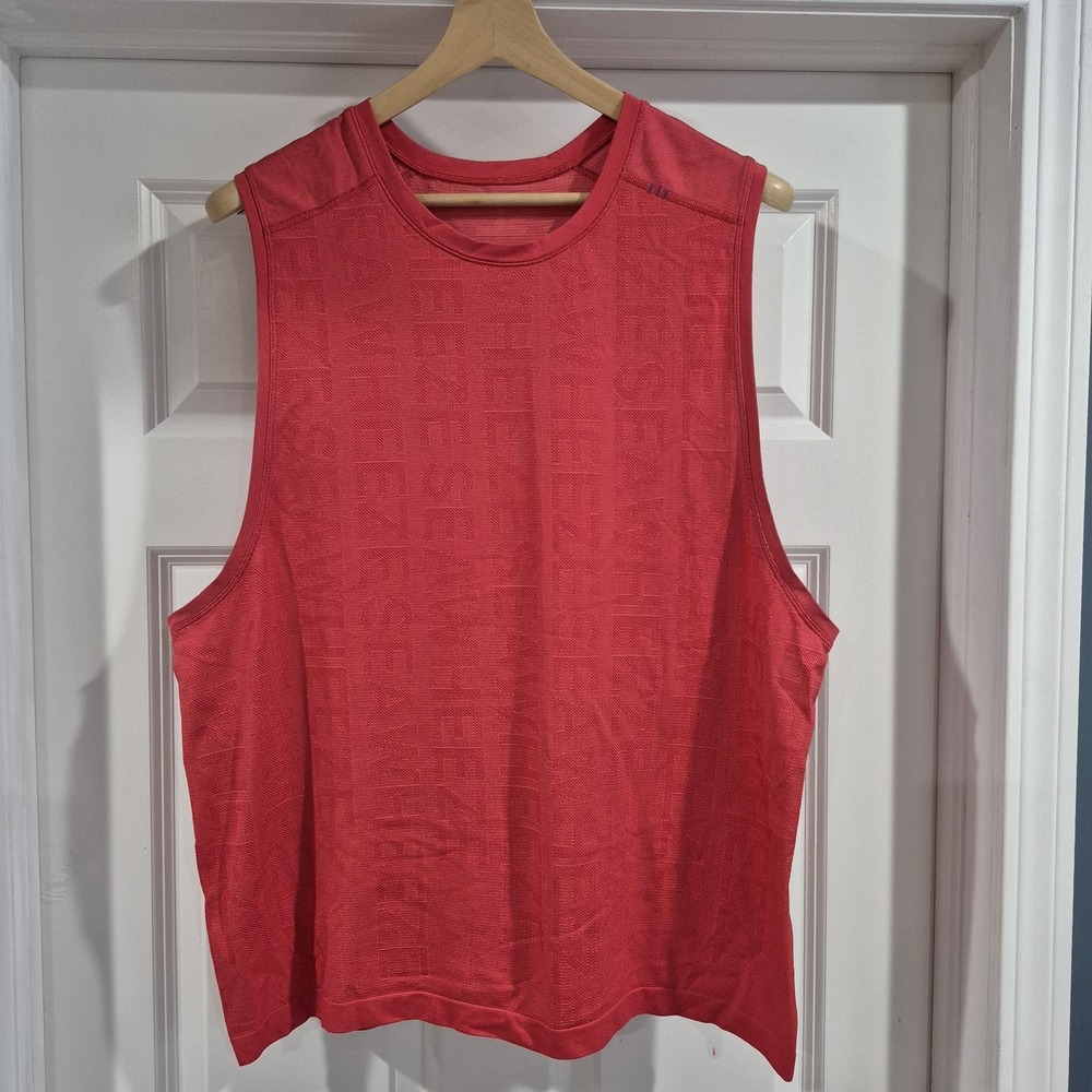 Lululemon Shirt Mens XXL Red Metal Vent Tech Muscle Tank Top Seawheeze 2020‎